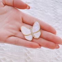 Fashion Flower Alloy Plating Inlay Artificial Gemstones Pearl Women's Brooches sku image 32