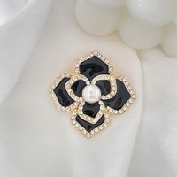 Fashion Flower Alloy Plating Inlay Artificial Gemstones Pearl Women's Brooches sku image 8