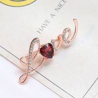 Fashion Flower Alloy Plating Inlay Artificial Gemstones Pearl Women's Brooches sku image 2