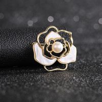 Fashion Flower Alloy Plating Inlay Artificial Gemstones Pearl Women's Brooches sku image 24