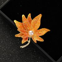 Fashion Flower Alloy Plating Inlay Artificial Gemstones Pearl Women's Brooches sku image 42