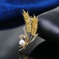 Mode Fleur Alliage Placage Incruster Pierres Précieuses Artificielles Perle Femmes Broches sku image 56