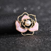 Fashion Flower Alloy Plating Inlay Artificial Gemstones Pearl Women's Brooches sku image 23