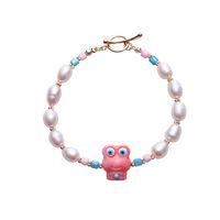 Moda Forma De Corazón Cola De Pez Perla Hecho A Mano Embutido Piedras Preciosas Artificiales Pulsera 1 Pieza sku image 46