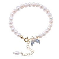 Mode Forme De Cœur Queue De Poisson Perle Fait Main Incruster Pierres Précieuses Artificielles Bracelets 1 Pièce sku image 38