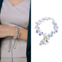 Fashion Heart Shape Fish Tail Pearl Handmade Inlay Artificial Gemstones Bracelets 1 Piece sku image 19