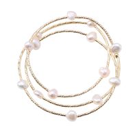 Fashion Heart Shape Fish Tail Pearl Handmade Inlay Artificial Gemstones Bracelets 1 Piece sku image 27