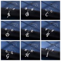 Simple Style Letter Stainless Steel Earrings Necklace 1 Set main image 1