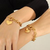 Fashion Heart Shape Titanium Steel Bracelets 1 Piece main image 5