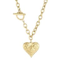 Fashion Heart Shape Titanium Steel Plating Bracelets Necklace sku image 4
