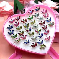 Cartoon Style Crown Flower Butterfly Alloy Plating Inlay Rhinestones Girl's Rings 1 Set main image 1