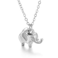 Fashion Elephant Titanium Steel Plating Pendant Necklace 1 Piece sku image 1