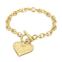 Fashion Heart Shape Titanium Steel Plating Bracelets Necklace sku image 3