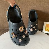 New Coros Shoes Decorative Diy Detachable Color Chain Rhinestone Bow Metal Shoe Buckle Accessories sku image 4