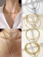 Fashion Star Heart Shape Alloy Plating Women's Layered Necklaces 1 Piece main image 1