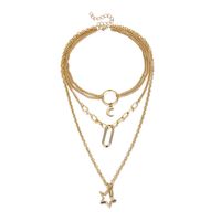 Fashion Star Heart Shape Alloy Plating Women's Layered Necklaces 1 Piece main image 4