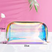 Women's Medium Plastic Solid Color Fashion Square Zipper Cosmetic Bag sku image 7