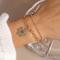 Mode Sapin De Noël Père Noël Wapiti Alliage Femmes Bracelets 1 Pièce main image 6
