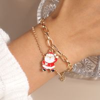 Mode Sapin De Noël Père Noël Wapiti Alliage Femmes Bracelets 1 Pièce main image 8