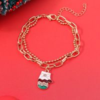 Fashion Christmas Tree Santa Claus Elk Alloy Women's Bracelets 1 Piece sku image 9