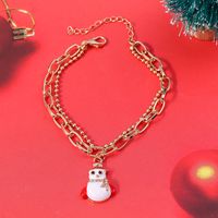 Fashion Christmas Tree Santa Claus Elk Alloy Women's Bracelets 1 Piece sku image 13