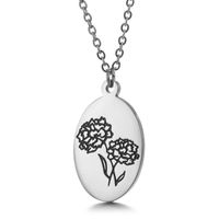 Fashion Flower Titanium Steel Plating Pendant Necklace 1 Piece sku image 10