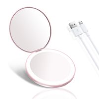 Fashion Folding Led Portable Make-up Luminous Mini Mirror sku image 1