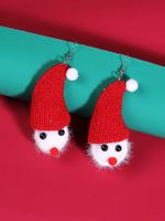 Fashion Santa Claus Knit Plush Women's Ear Hook 1 Pair sku image 1
