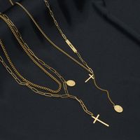 Fashion Cross Stainless Steel Pendant Necklace 1 Piece main image 1