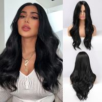 Women's Fashion Street High Temperature Wire Centre Parting Side Fringe Long Curly Hair Wigs main image 1