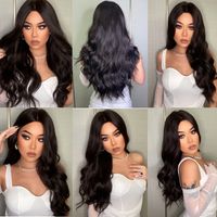 Women's Fashion Street High Temperature Wire Centre Parting Side Fringe Long Curly Hair Wigs main image 3