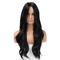 Women's Fashion Street High Temperature Wire Centre Parting Side Fringe Long Curly Hair Wigs main image 2