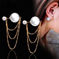 Mode Géométrique Alliage Placage Perles Artificielles Femmes Boucles D'oreilles 1 Paire main image 1