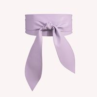 Fashion Solid Color Pu Leather Bowknot Women's Leather Belts 1 Piece sku image 8