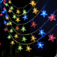 Christmas Romantic Star Snowflake Pc Party String Lights 1 Piece sku image 4