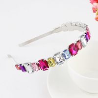 Fashion Flower Alloy Plating Inlay Artificial Gemstones Pearl Hair Band 1 Piece sku image 20