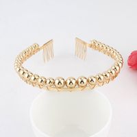 Fashion Flower Alloy Plating Inlay Artificial Gemstones Pearl Hair Band 1 Piece sku image 15