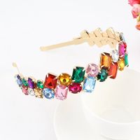Fashion Flower Alloy Plating Inlay Artificial Gemstones Pearl Hair Band 1 Piece sku image 37