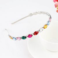 Fashion Flower Alloy Plating Inlay Artificial Gemstones Pearl Hair Band 1 Piece sku image 6