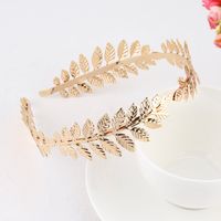 Fashion Flower Alloy Plating Inlay Artificial Gemstones Pearl Hair Band 1 Piece sku image 1