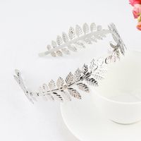 Fashion Flower Alloy Plating Inlay Artificial Gemstones Pearl Hair Band 1 Piece sku image 2