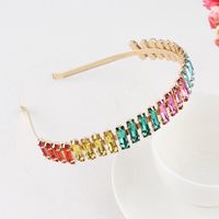 Fashion Flower Alloy Plating Inlay Artificial Gemstones Pearl Hair Band 1 Piece sku image 26