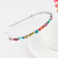 Fashion Flower Alloy Plating Inlay Artificial Gemstones Pearl Hair Band 1 Piece sku image 23