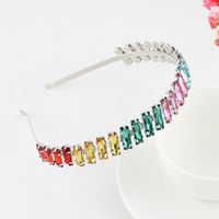 Fashion Flower Alloy Plating Inlay Artificial Gemstones Pearl Hair Band 1 Piece sku image 27