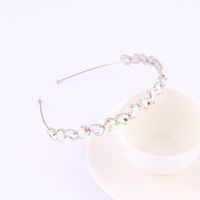 Fashion Flower Alloy Plating Inlay Artificial Gemstones Pearl Hair Band 1 Piece sku image 7