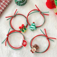 Fashion Santa Claus Gingerbread Snowman Elastic String Handmade Hair Tie 1 Piece main image 4