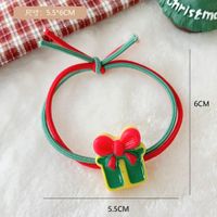 Fashion Santa Claus Gingerbread Snowman Elastic String Handmade Hair Tie 1 Piece sku image 2