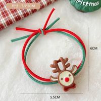 Fashion Santa Claus Gingerbread Snowman Elastic String Handmade Hair Tie 1 Piece sku image 10
