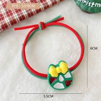 Fashion Santa Claus Gingerbread Snowman Elastic String Handmade Hair Tie 1 Piece sku image 5