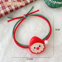Fashion Santa Claus Gingerbread Snowman Elastic String Handmade Hair Tie 1 Piece sku image 3